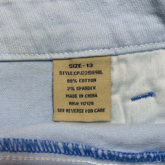 Vintage Y2K Celebrity Pink blue ombré denim mini skirt sz 13 - Picture 7 of 7